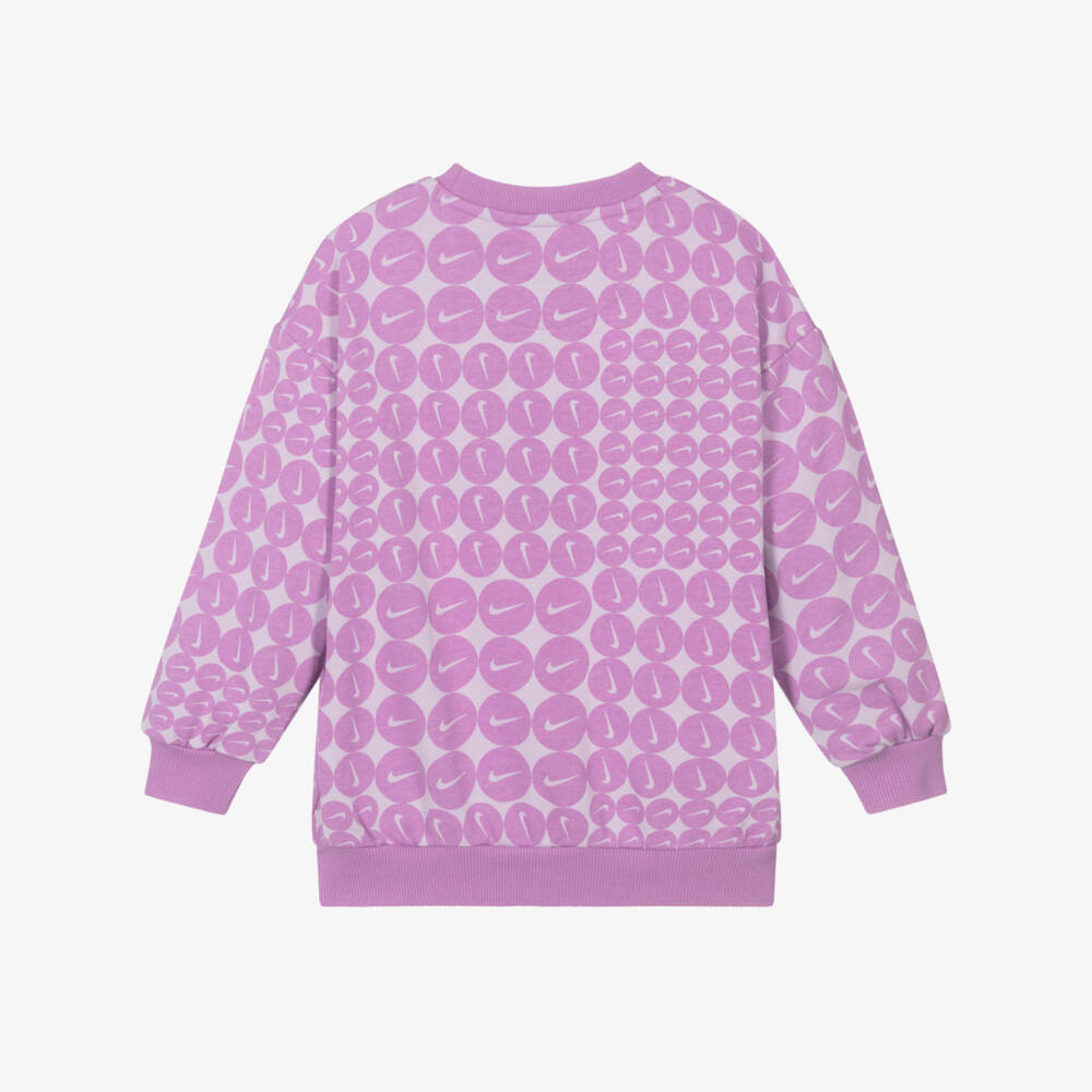 Nike-Girls Purple Swoosh Emblem Top | Childrensalon Outlet