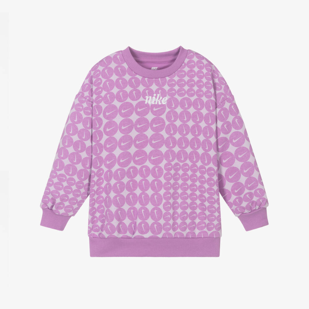 Nike-Girls Purple Swoosh Emblem Top | Childrensalon Outlet