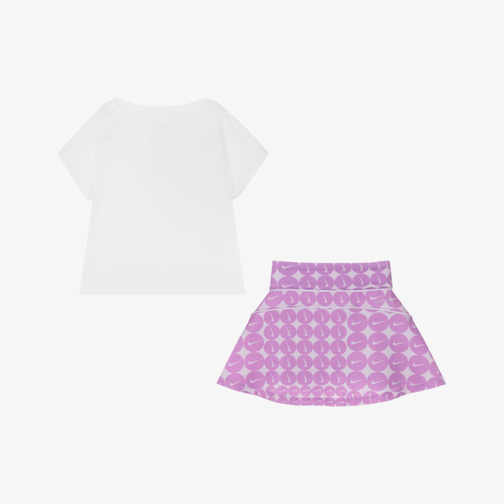 Nike-Girls Sporty Purple Skirt Ensemble | Childrensalon Outlet