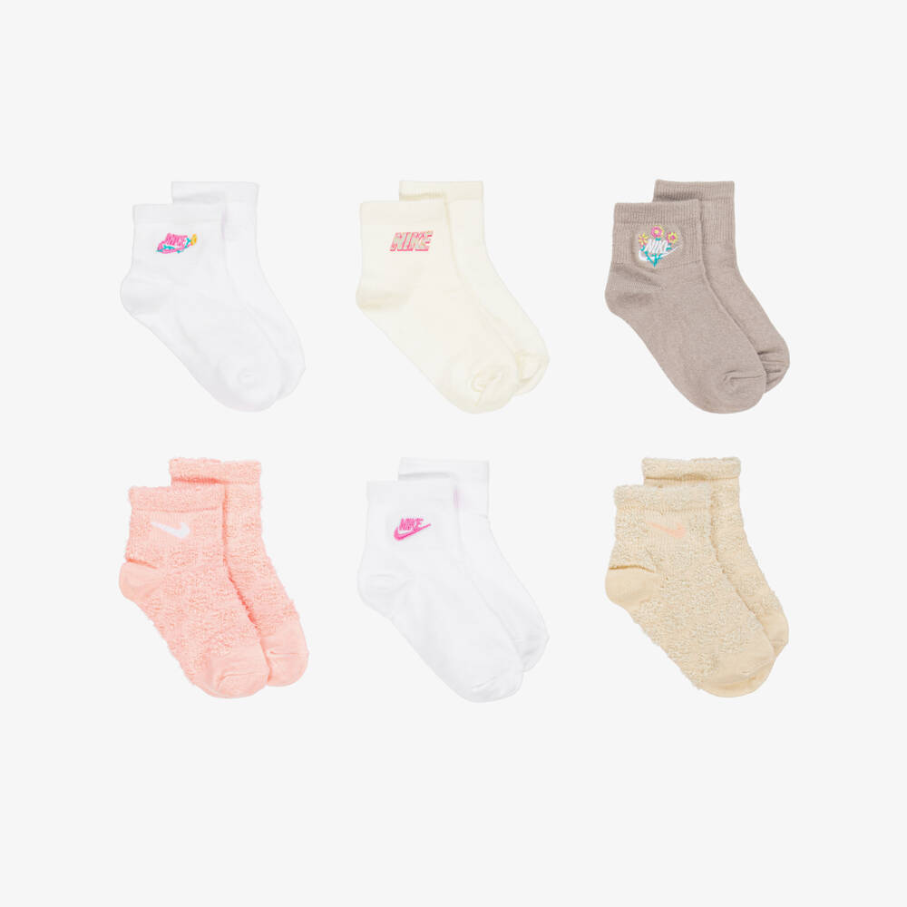 Nike-Girls Vibrant Ankle Sock Set | Childrensalon Outlet