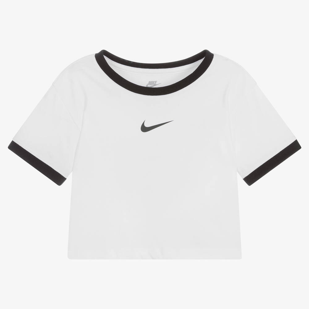 Girls black hotsell and white nikes