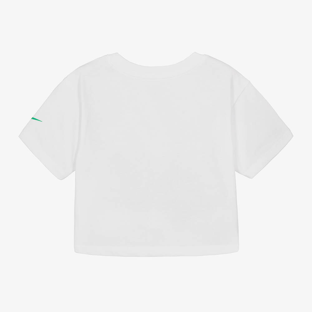 Nike-Girls White Cotton Butterfly T-Shirt | Childrensalon Outlet