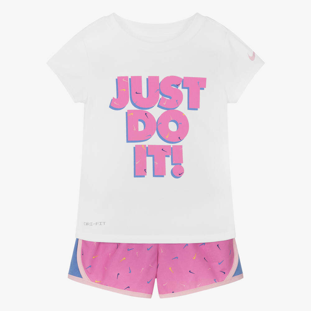 Pink nike short set new arrivals