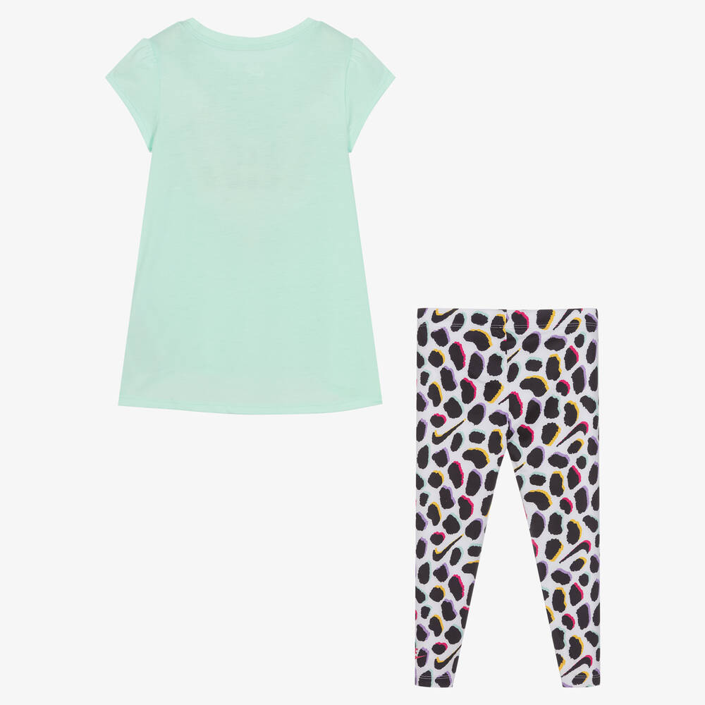 Nike-Green & White Leggings Set | Childrensalon Outlet