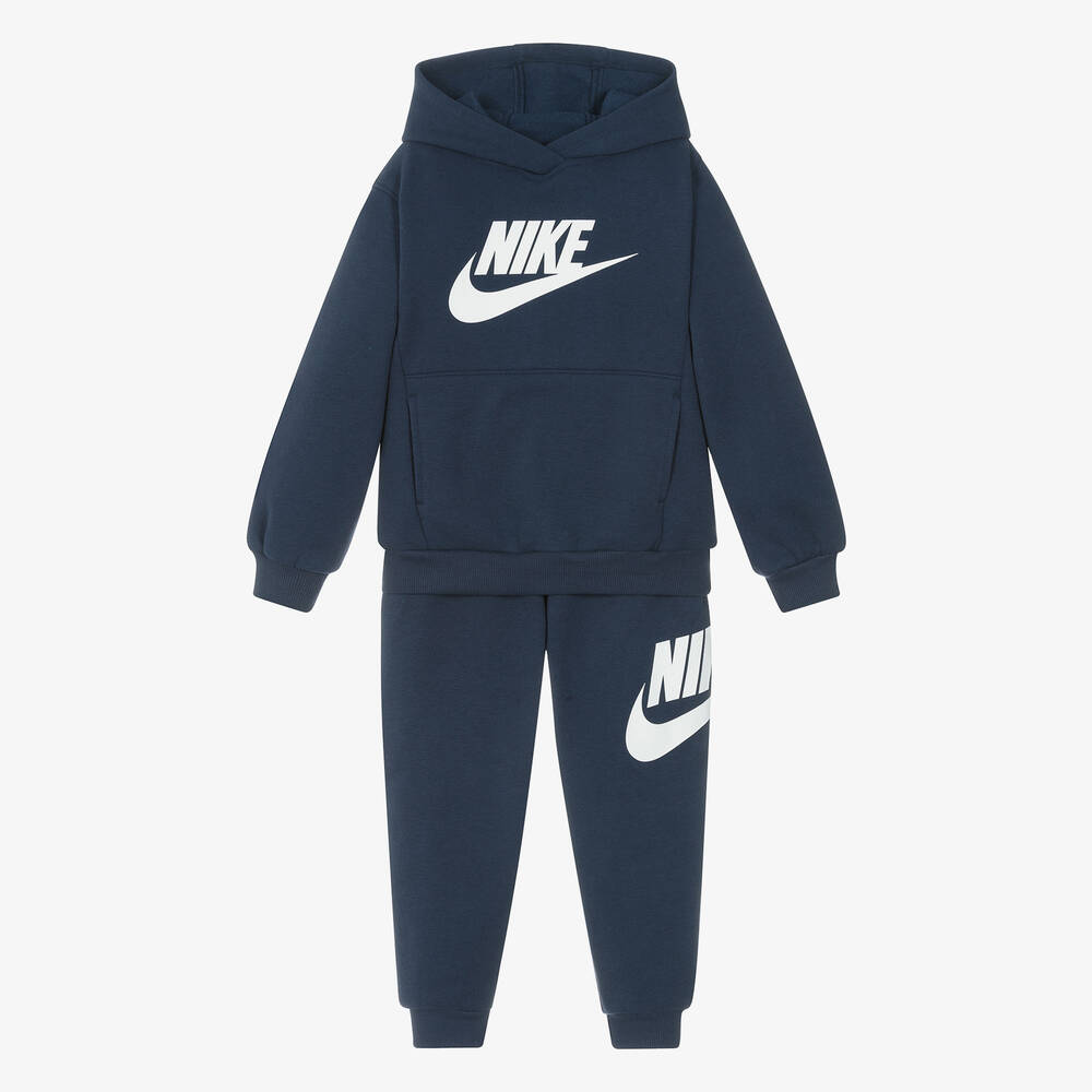 Navy blue sales nike cotton tracksuit
