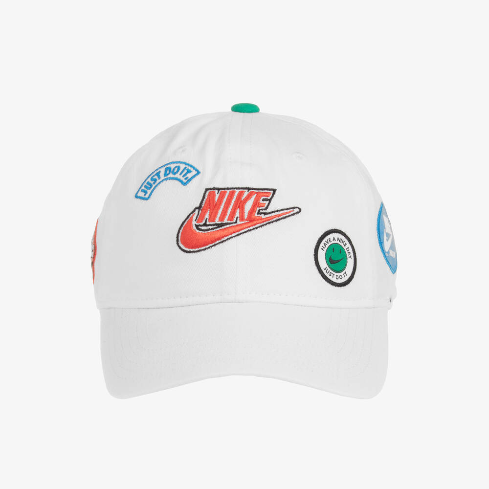 Nike White Cotton Badge Cap Childrensalon Outlet