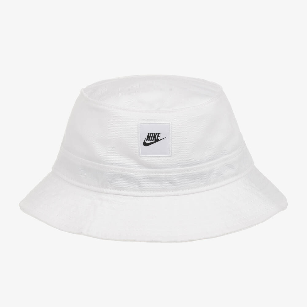 White cotton bucket hat online