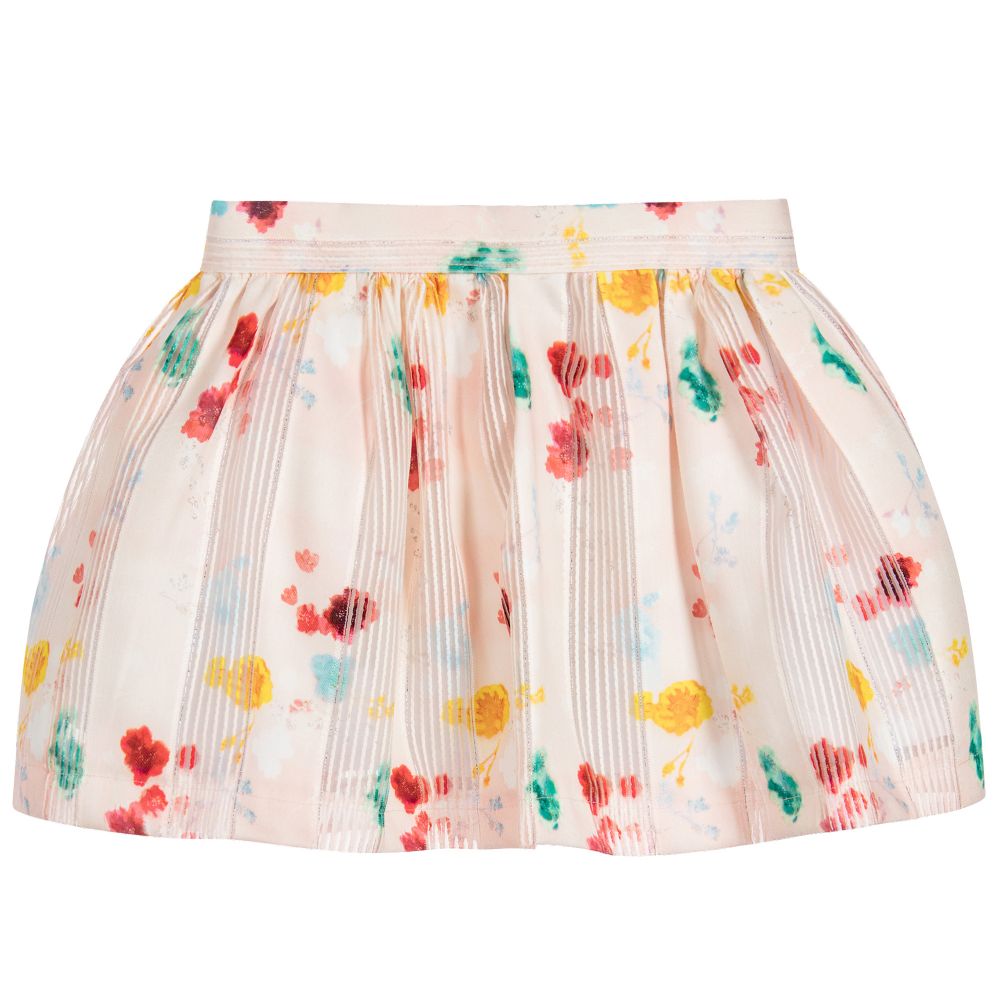 No Added Sugar - Girls Pink Floral Skirt  | Childrensalon