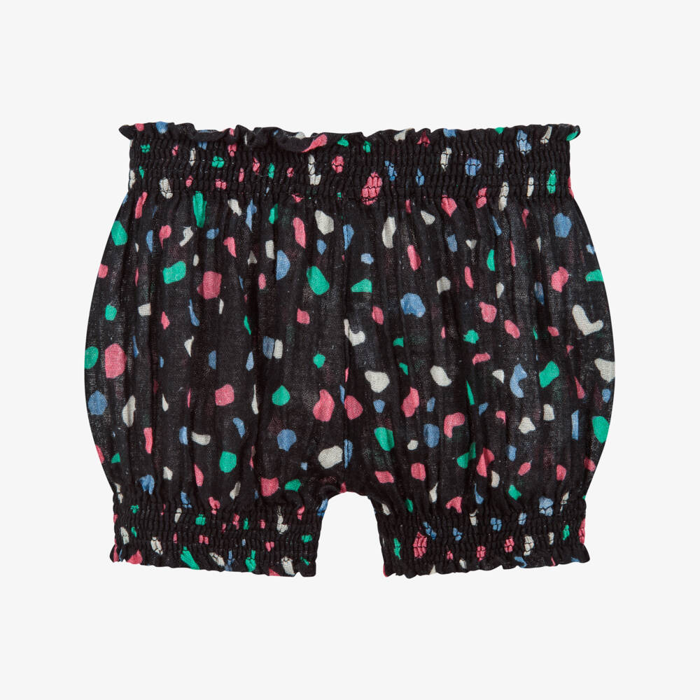 Noé & Zoë Berlin-Baby Girls Black Cotton Shorts | Childrensalon Outlet