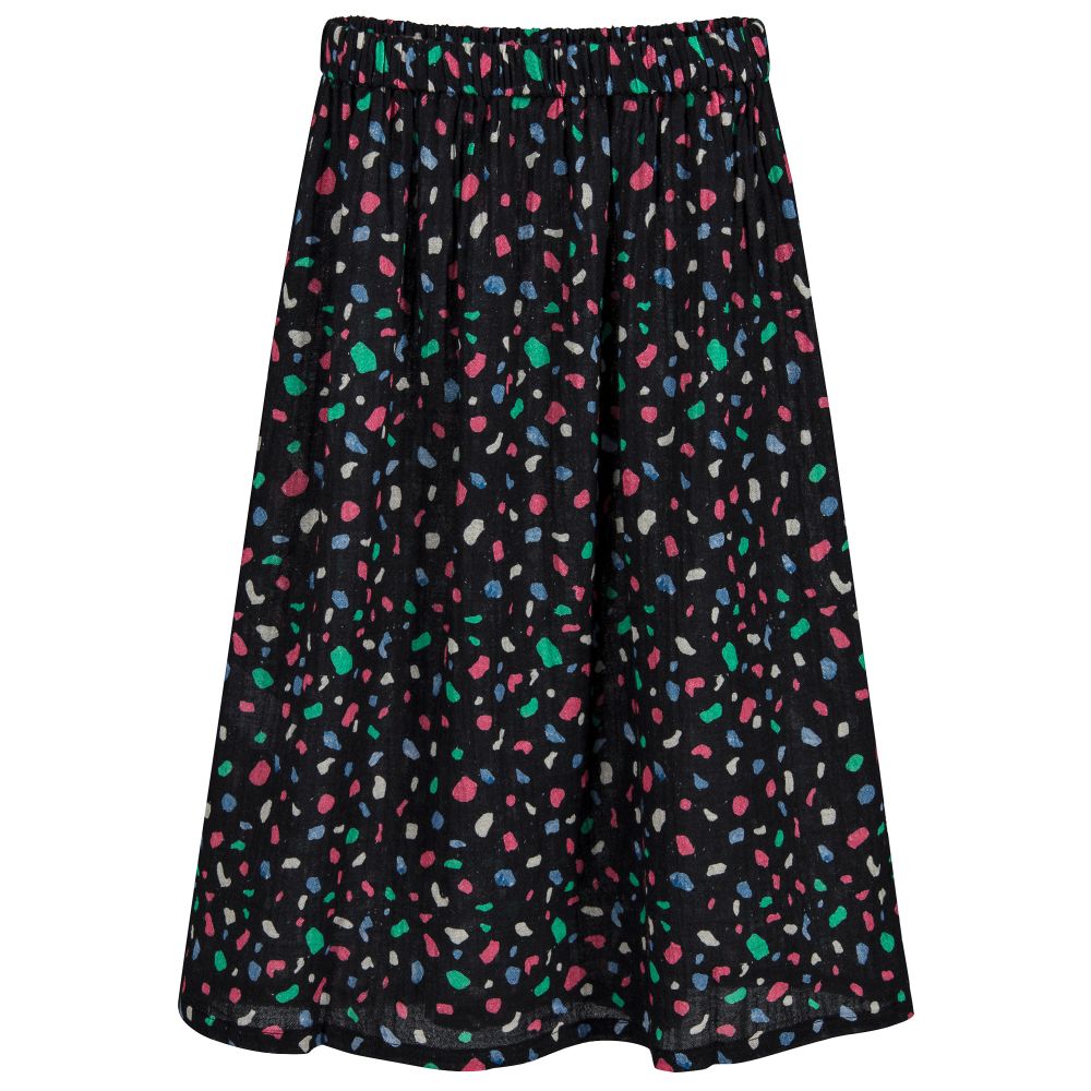 Noé & Zoë Berlin - Girls Long Black Cotton Skirt | Childrensalon