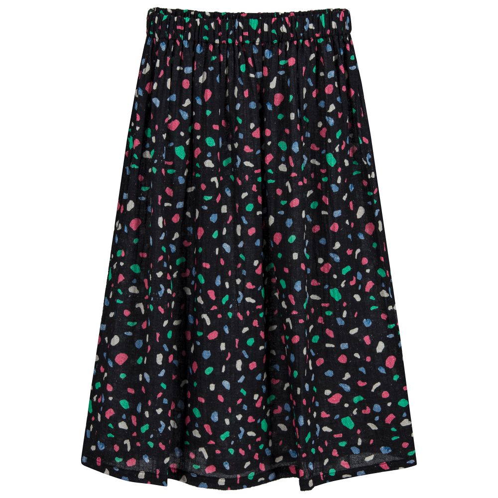 Noé & Zoë Berlin-Girls Long Black Cotton Skirt | Childrensalon Outlet