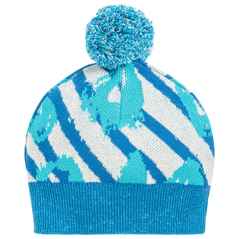 Noé & Zoë Berlin - Knitted Blue Cotton Baby Hat | Childrensalon