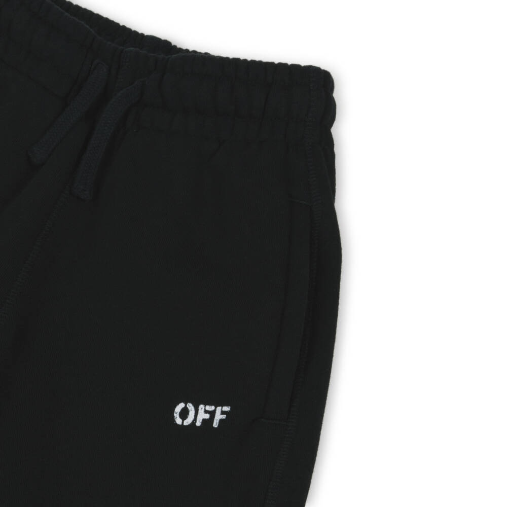 Off-White-Black Logo Joggers | Childrensalon Outlet