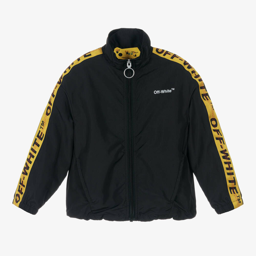 Off-White - Black & Yellow Industrial Zip-Up Top | Childrensalon