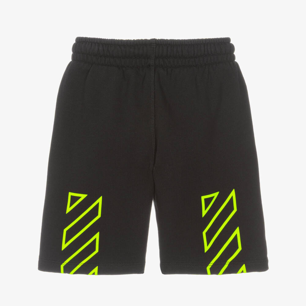 Off-White-Boys Black Cotton Diagonal Logo T-Shirt | Childrensalon Outlet