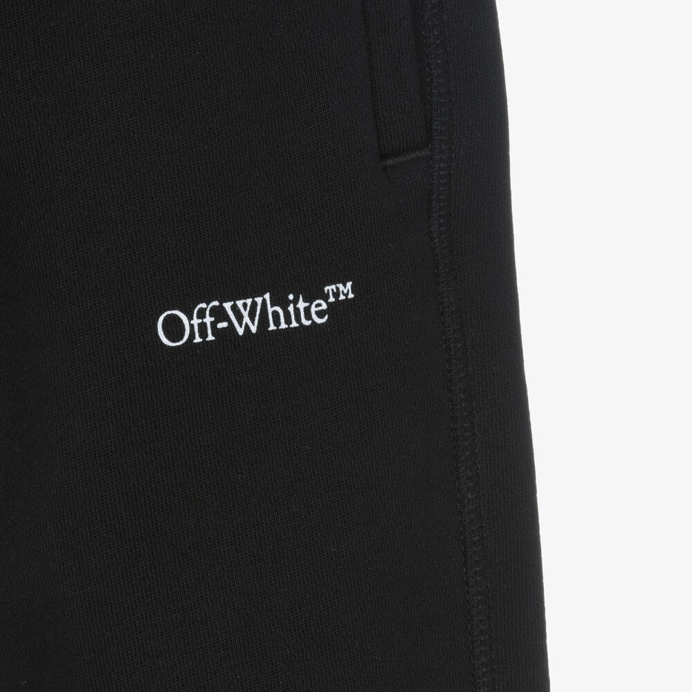 Off-White-جوغرز قطن جيرسي لون أسود للأولاد | Childrensalon Outlet