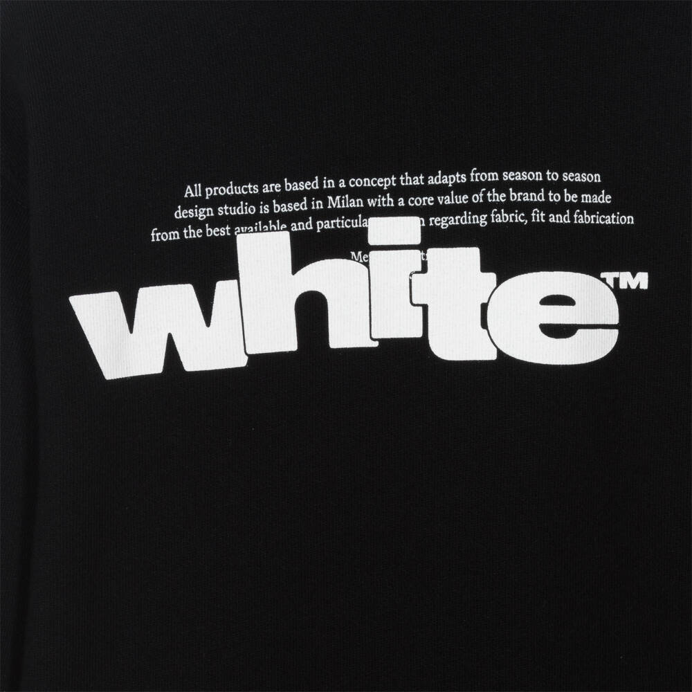 Off-White-Boys Black Logo Hooded Sweatshirt | Childrensalon Outlet