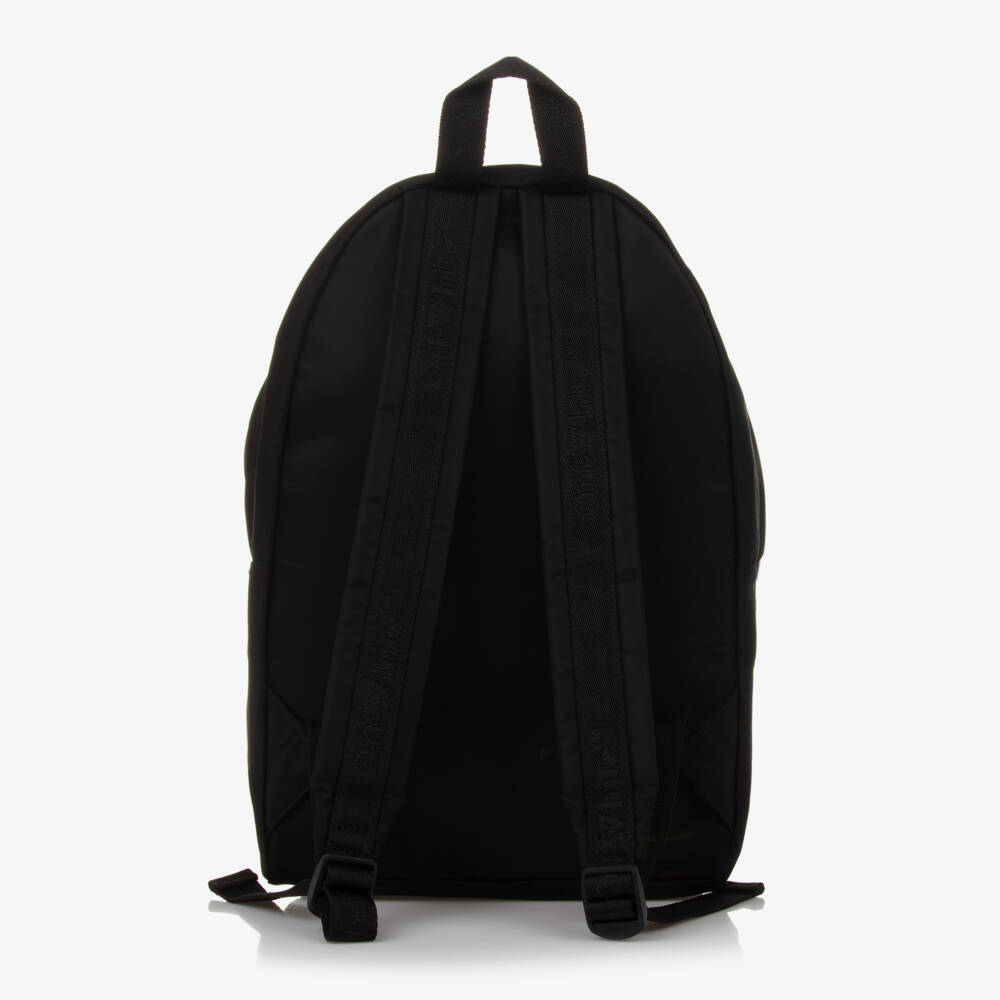 Off-White-Boys Black Logo School Backpack | Childrensalon Outlet