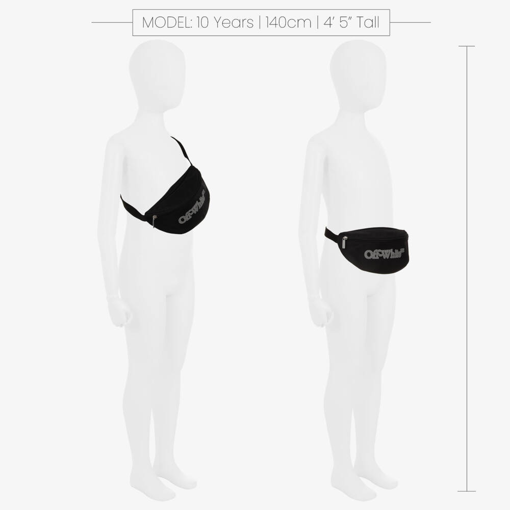 Off-White-Boys Black Logo Waist Bag | Childrensalon Outlet