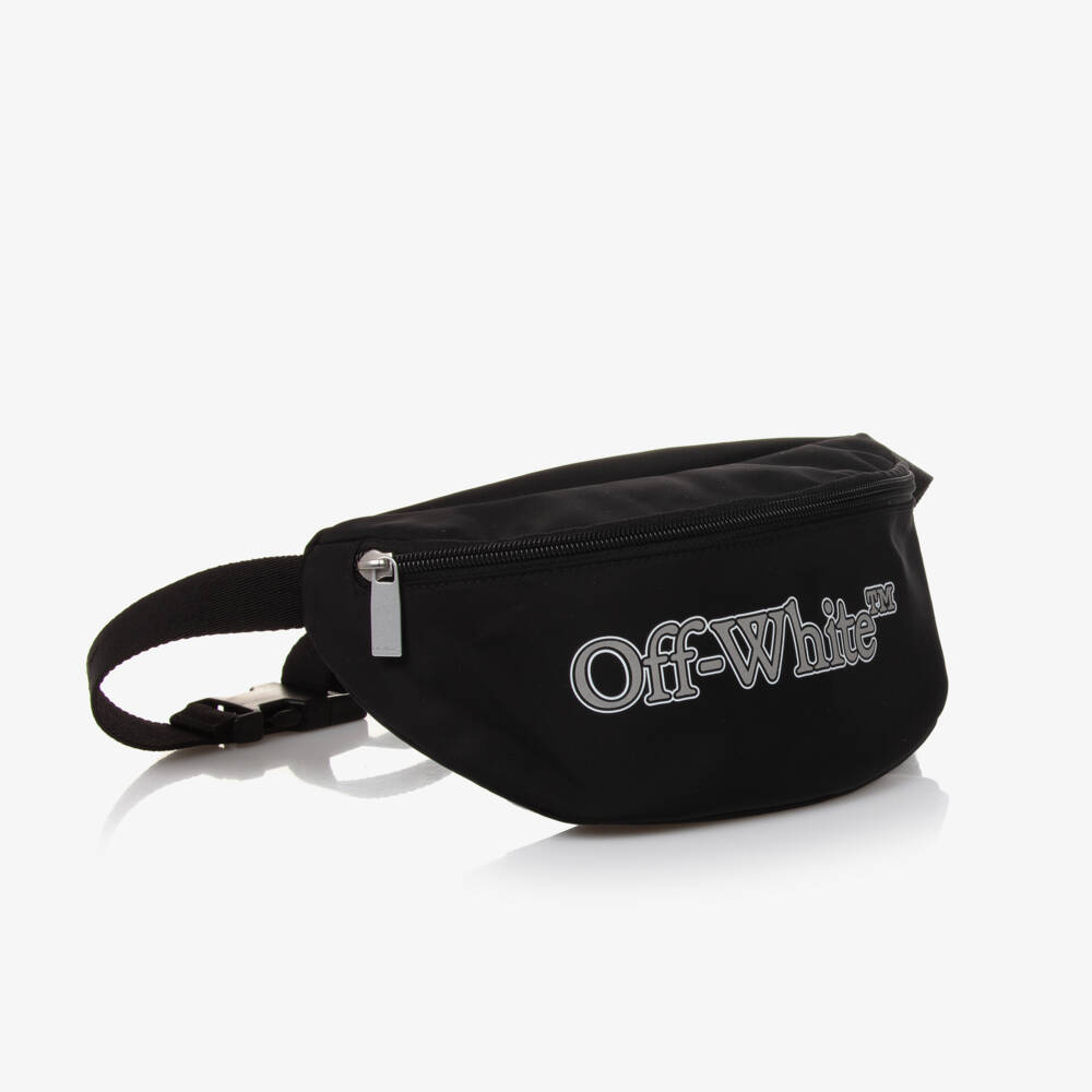 Off-White-Boys Black Logo Waist Bag | Childrensalon Outlet