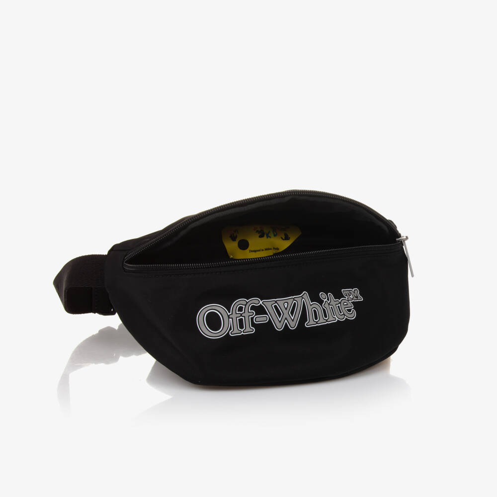 Off-White-Boys Black Logo Waist Bag | Childrensalon Outlet