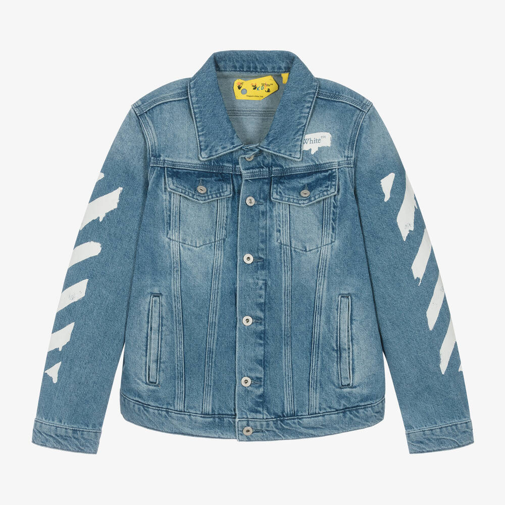 Off white jacket blue store