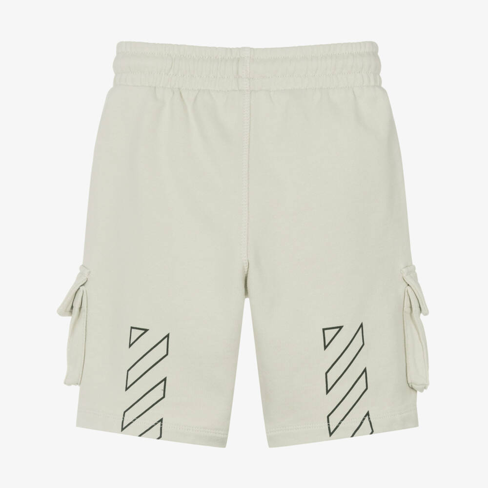Off-White-Boys Casual Grey Cargo Bottoms | Childrensalon Outlet