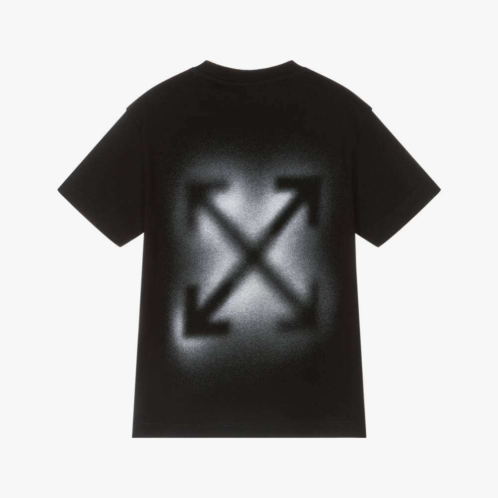 Off-White-Boys Charcoal Arrow Design Tee | Childrensalon Outlet