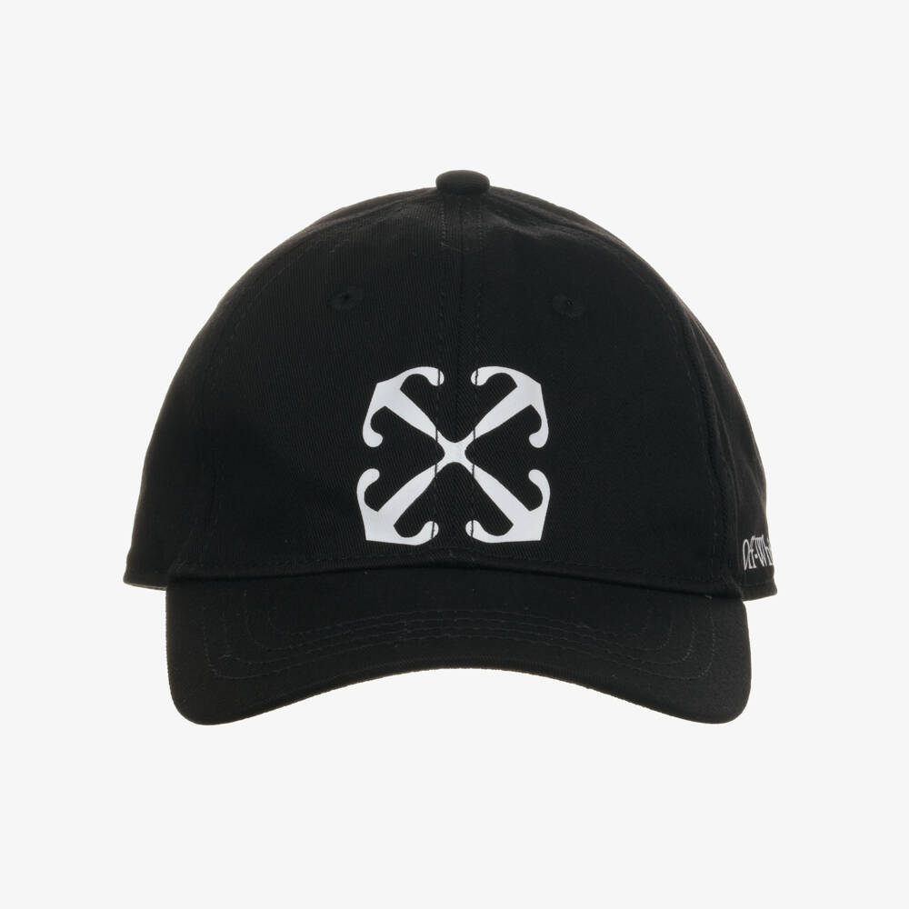 Off-White-Boys Cotton Black Baseball Hat | Childrensalon Outlet