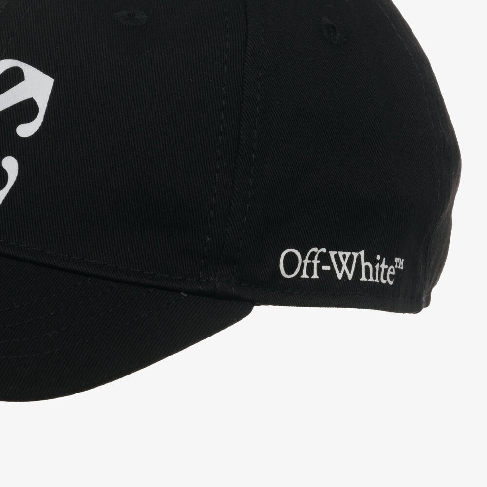 Off-White-Boys Cotton Black Baseball Hat | Childrensalon Outlet