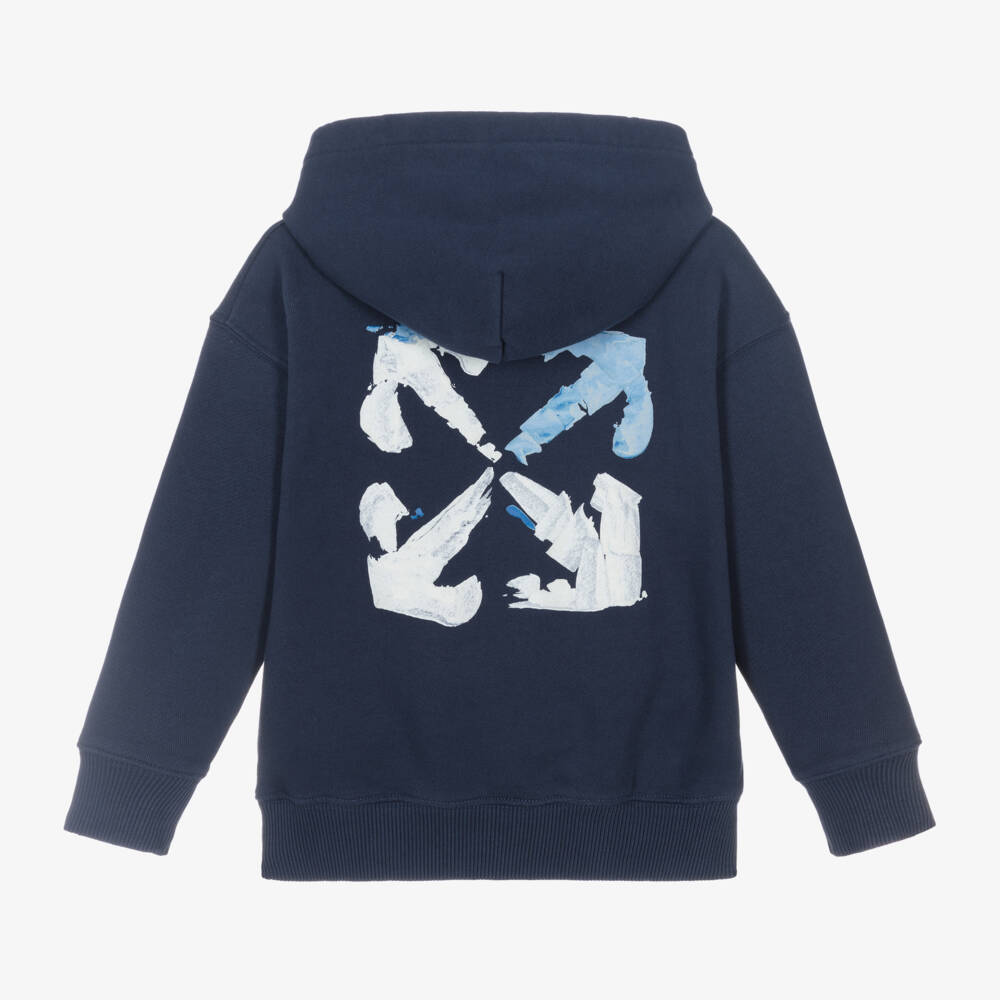 Off-White-Boys Cotton Blue Arrow Sweatshirt | Childrensalon Outlet