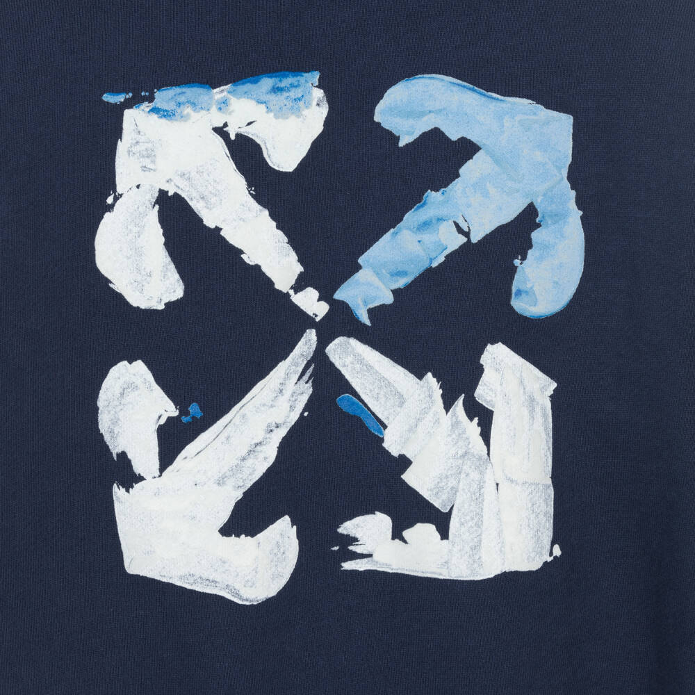 Off-White-Boys Cotton Blue Arrow Sweatshirt | Childrensalon Outlet