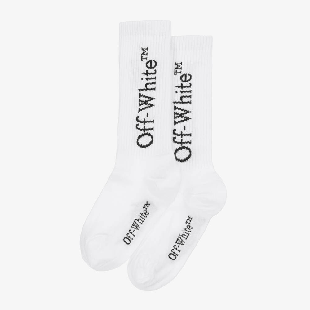 Off-White-Boys Cotton Rich Logo Hosiery | Childrensalon Outlet
