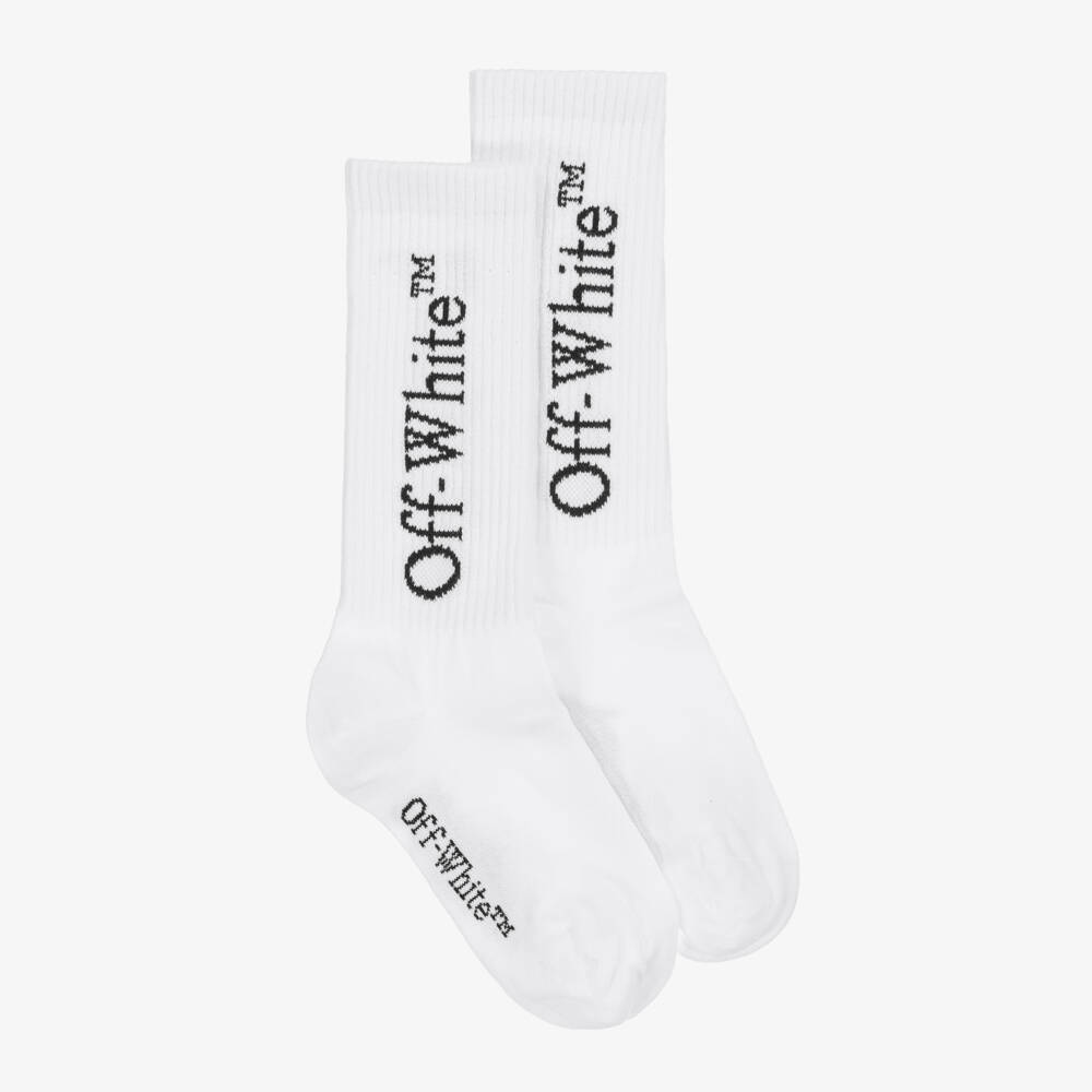 Off-White-Boys Cotton Rich Logo Hosiery | Childrensalon Outlet