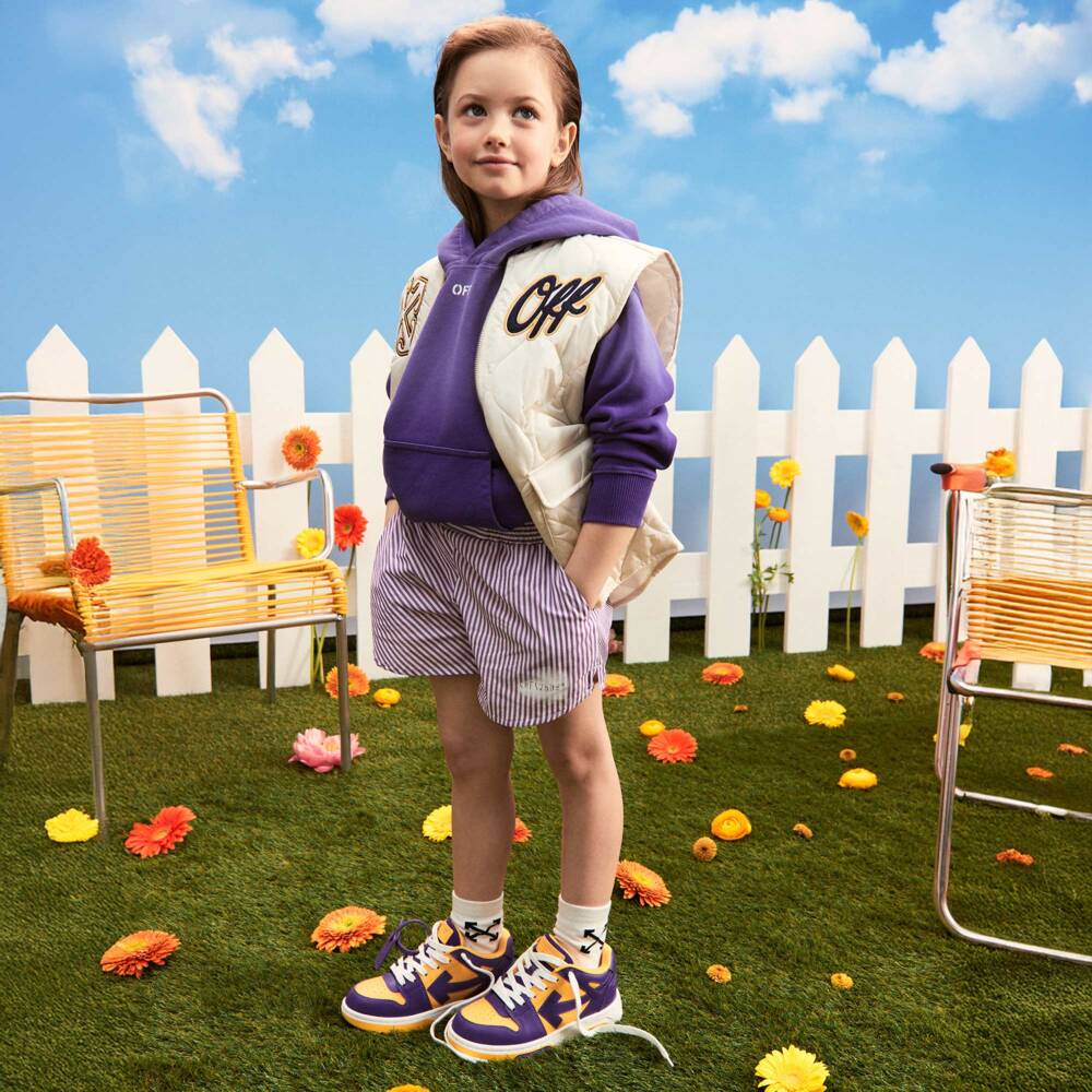 Off-White-Boys Crisp Cotton Arrow Ankle Socks | Childrensalon Outlet