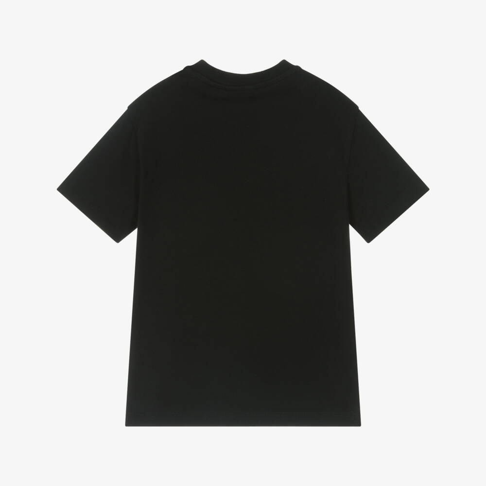 Off-White-Boys Ebony Cotton Stripe Tee | Childrensalon Outlet