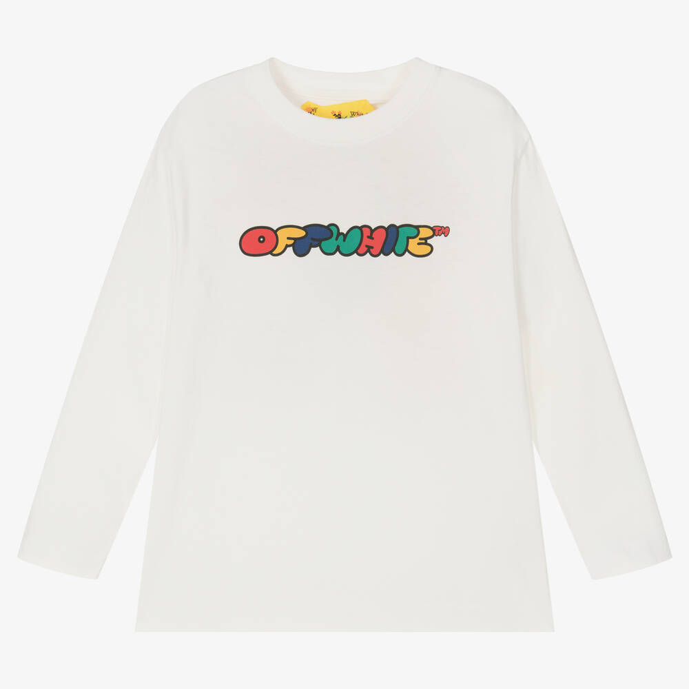 Off-White - Haut ivoire en coton garçon | Childrensalon