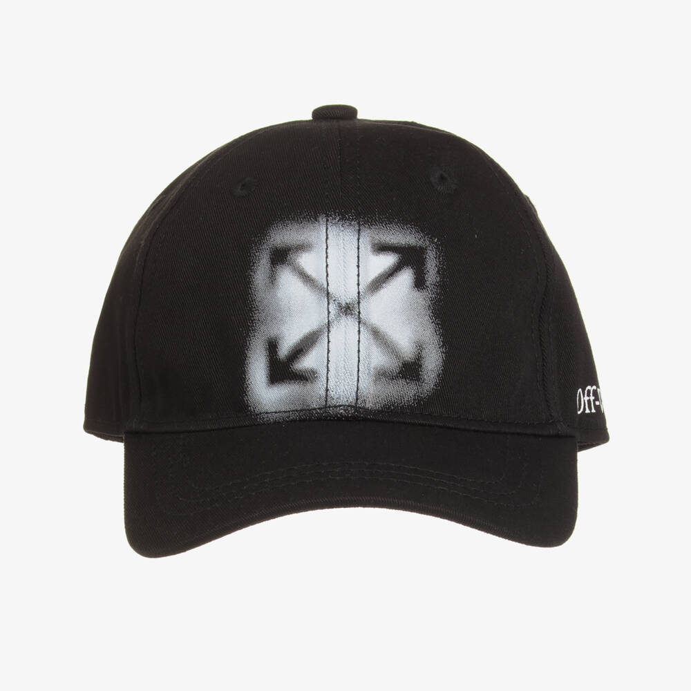 Off-White-Boys Midnight Cotton Arrow Hat | Childrensalon Outlet