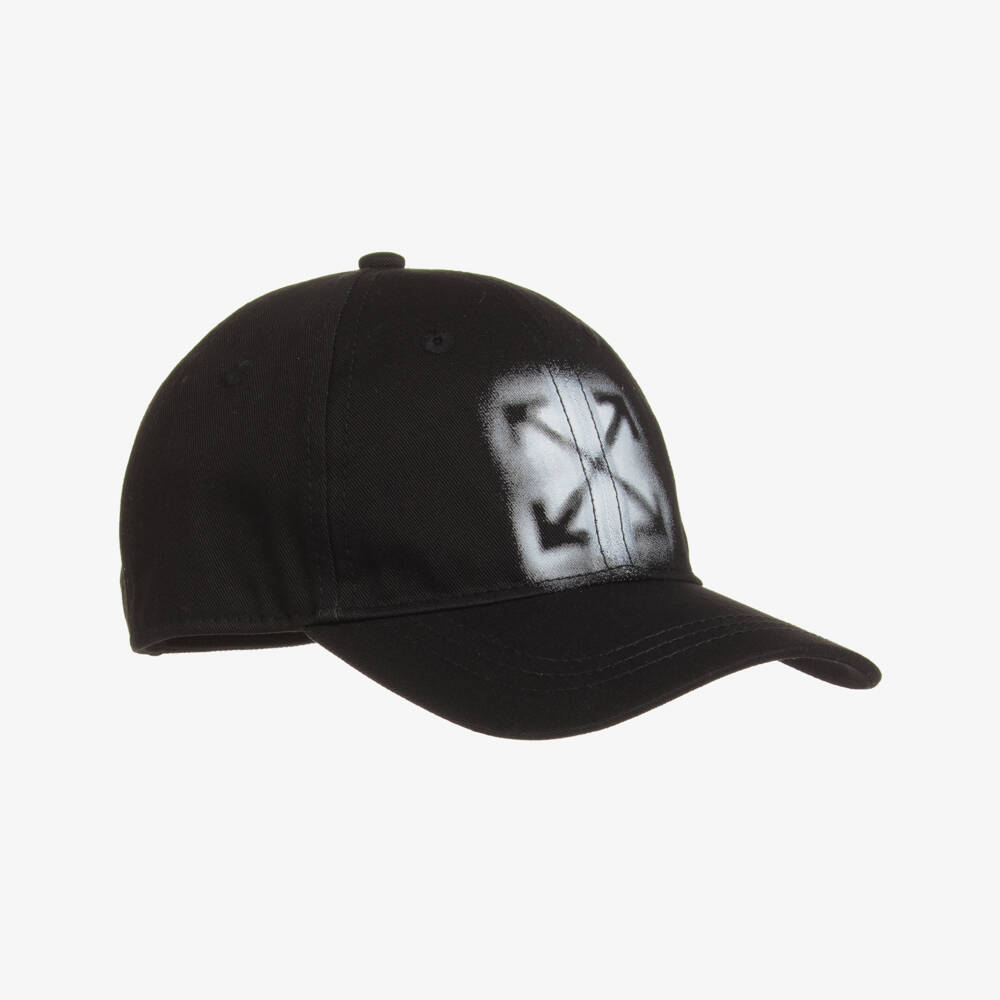 Off-White-Boys Midnight Cotton Arrow Hat | Childrensalon Outlet
