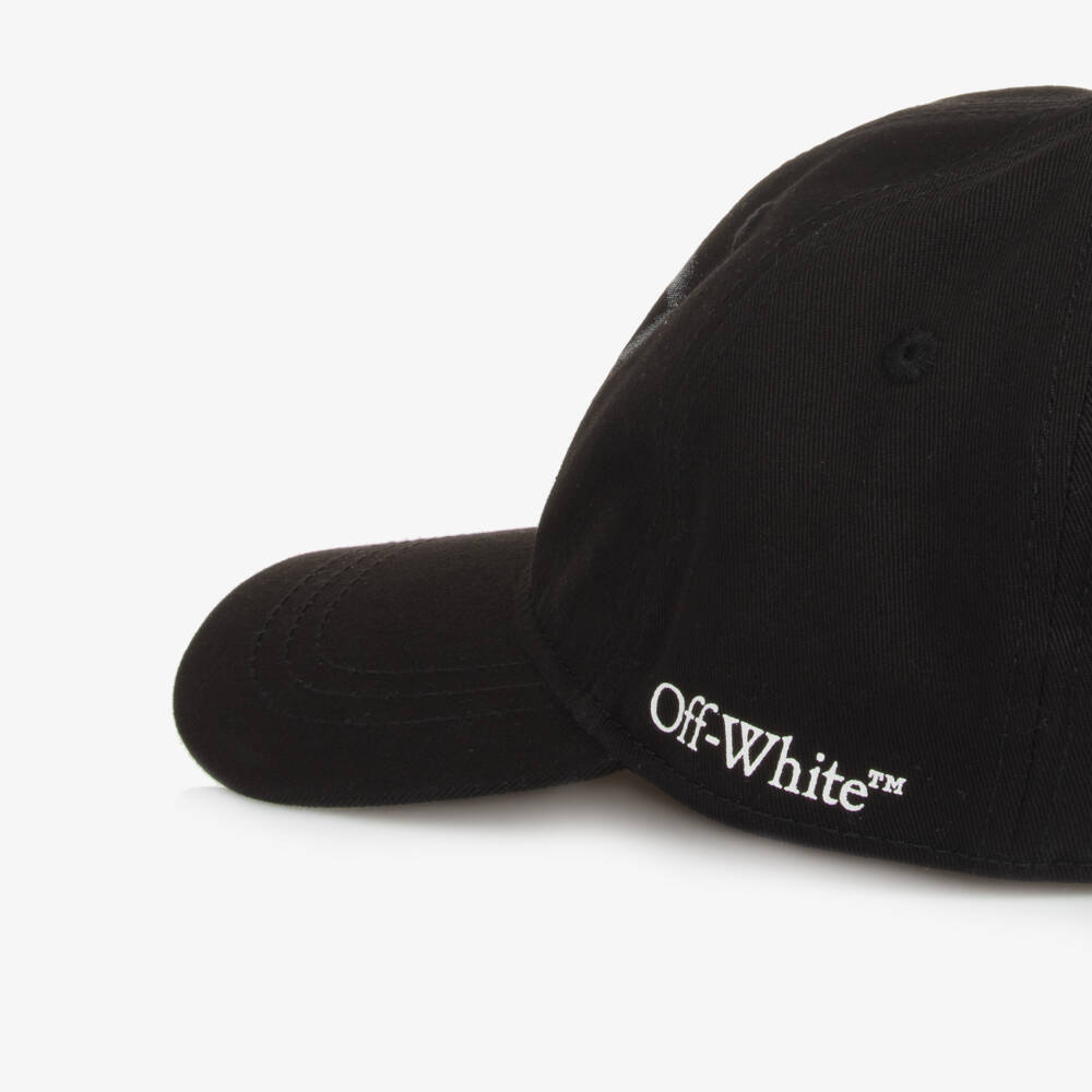 Off-White-Boys Midnight Cotton Arrow Hat | Childrensalon Outlet