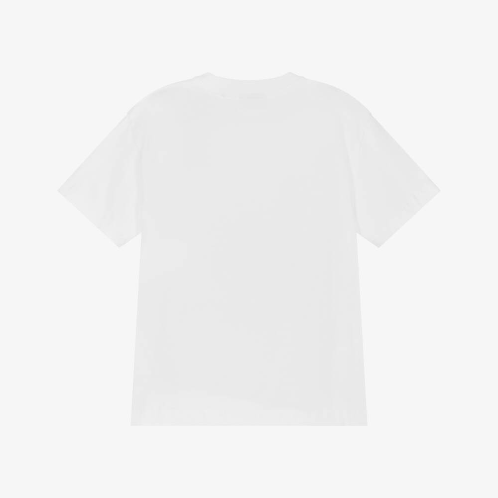 Off-White-Boys Pure Cotton Tee in White | Childrensalon Outlet