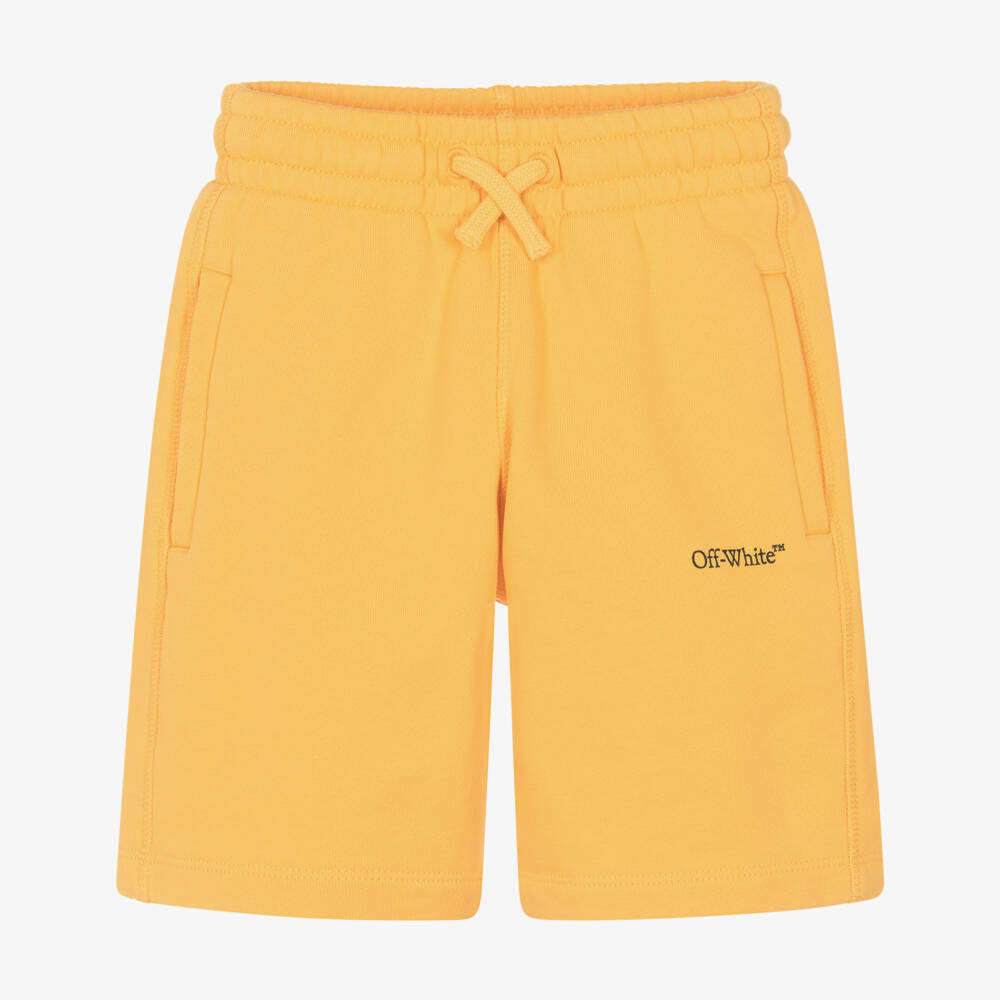 Off-White-Boys Sunny Cotton Artful Shorts | Childrensalon Outlet