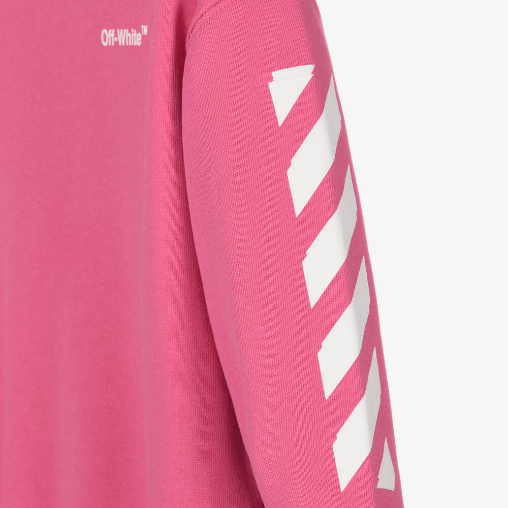 Off white sweatshirt pink top