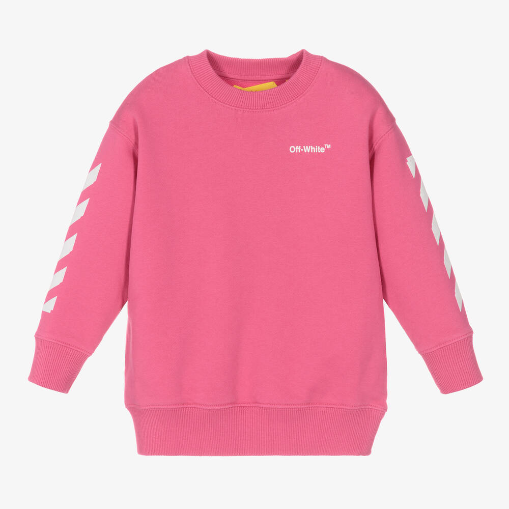 Off-White - Fuchsiafarbenes Pfeil-Sweatshirt | Childrensalon