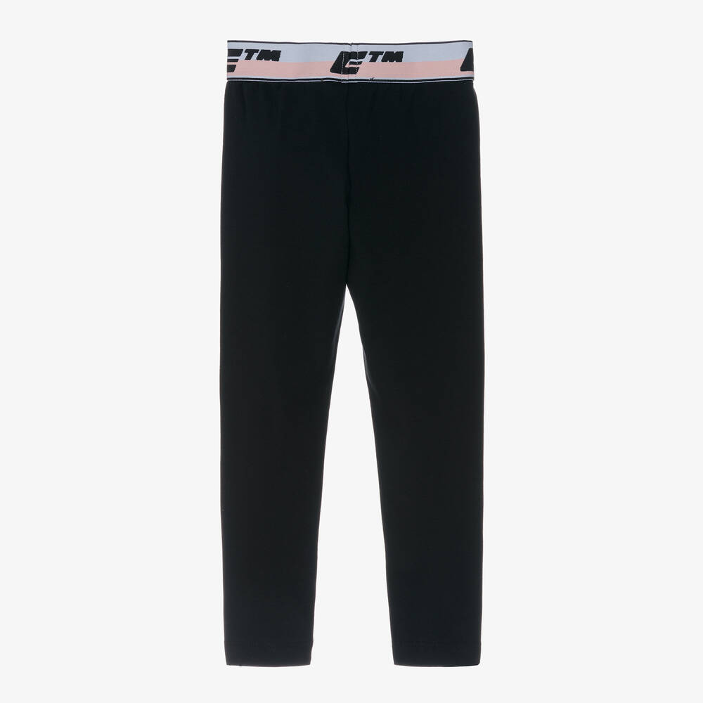 Off-White-Girls Black Industrial Logo Leggings | Childrensalon Outlet