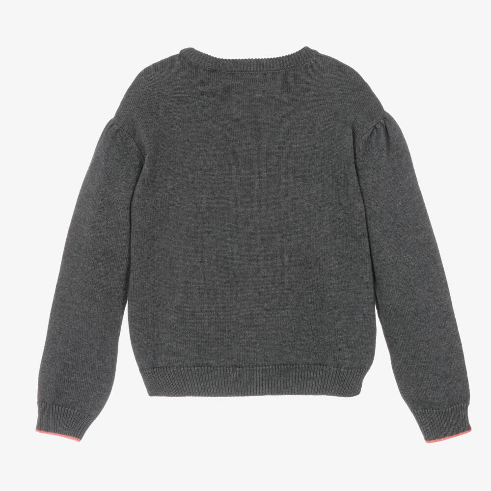 Off-White-Girls Charcoal Wool Blend Jumper | Childrensalon Outlet
