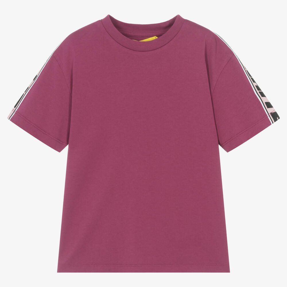 Off-White - T-shirt violet en coton fille | Childrensalon