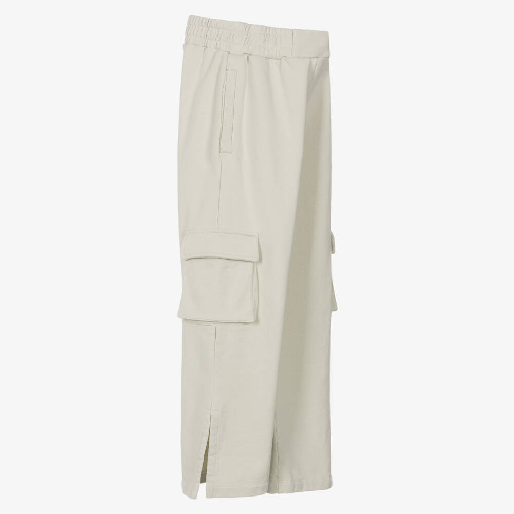Off-White-Girls Soft Grey Cargo Trousers | Childrensalon Outlet