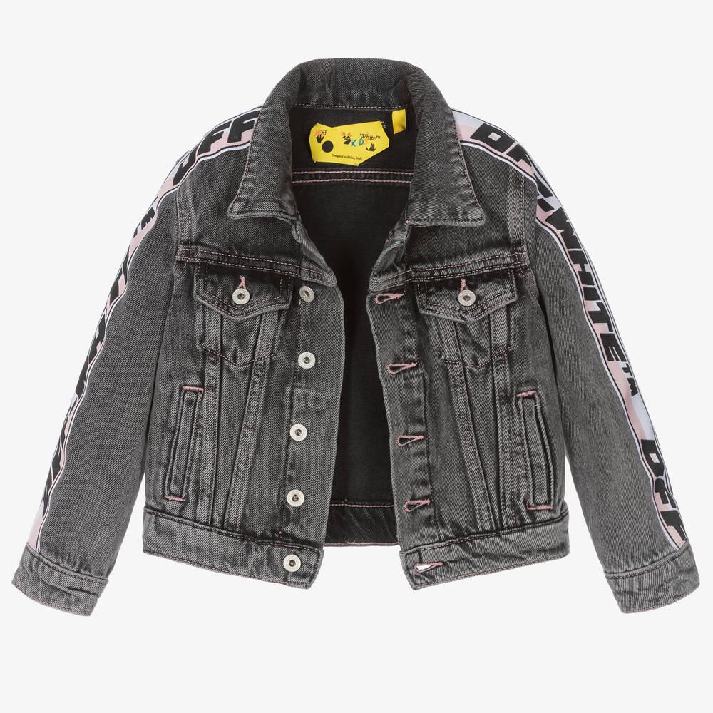 Off white black denim jacket hotsell