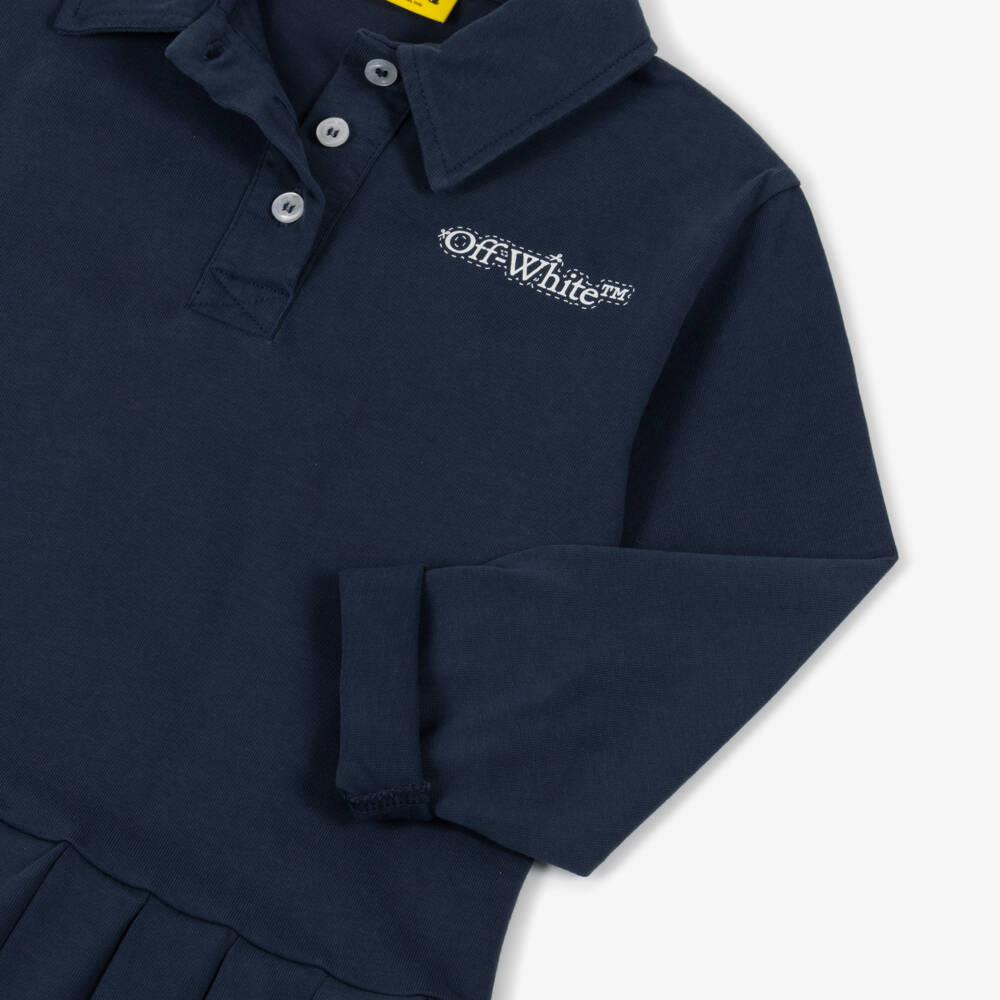 Off-White-Navy Polo Dress | Childrensalon Outlet